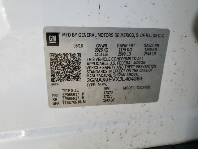 Photo 10 from auction – 2018 CHEVROLET EQUINOX LT with VIN 3GNAXJEVXJL404364