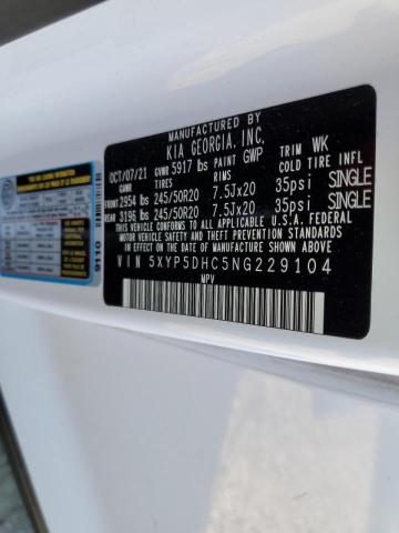 Photo 10 from auction – 2022 KIA TELLURIDE with VIN 5XYP5DHC5NG229104