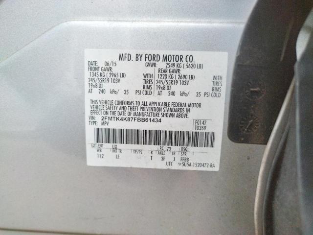 Photo 10 from auction – 2015 FORD EDGE TITAN with VIN 2FMTK4K87FBB61434
