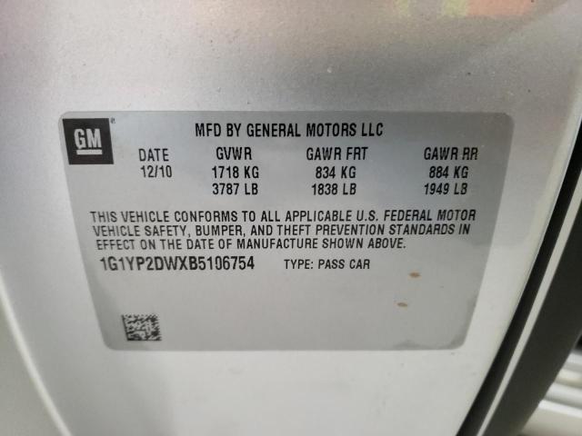 Photo 10 from auction – 2011 CHEVROLET CORVETTE G with VIN 1G1YP2DWXB5106754