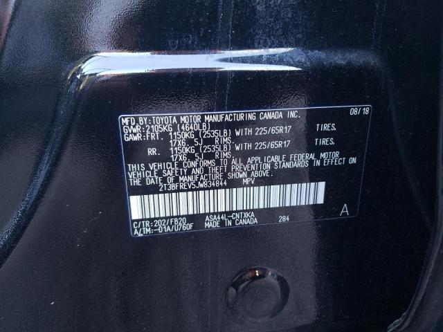 Photo 10 from auction – 2018 TOYOTA RAV4 LE with VIN 2T3BFREV5JW834844