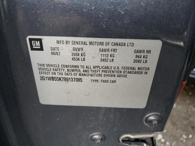 Photo 10 from auction – 2008 CHEVROLET IMPALA LS with VIN 2G1WB55K789137085