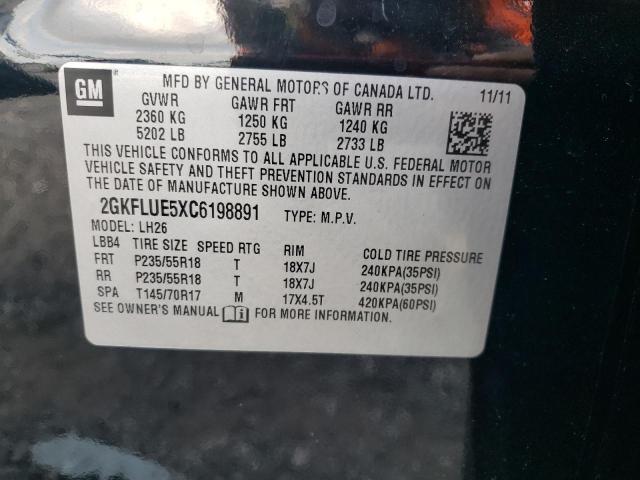 Photo 10 from auction – 2012 GMC TERRAIN SL with VIN 2GKFLUE5XC6198891