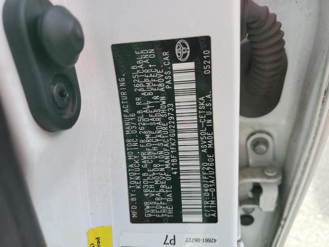 Photo 10 from auction – 2016 TOYOTA CAMRY LE with VIN 4T1BF1FK7GU229733