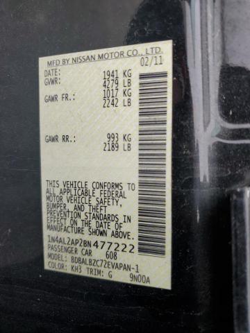 Photo 10 from auction – 2011 NISSAN ALTIMA BAS with VIN 1N4AL2AP2BN477222