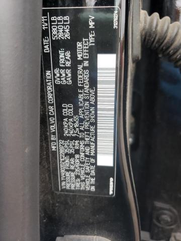 Photo 10 from auction – 2012 VOLVO XC60 T6 with VIN YV4902DZ1C2289732