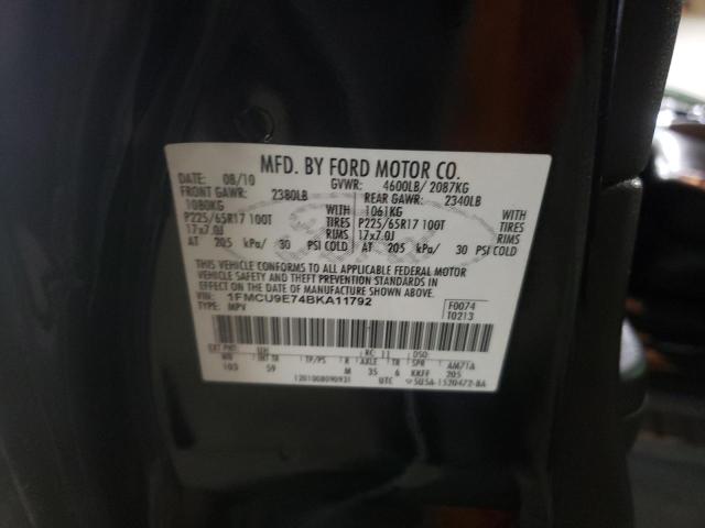Photo 10 from auction – 2011 FORD ESCAPE LIM with VIN 1FMCU9E74BKA11792