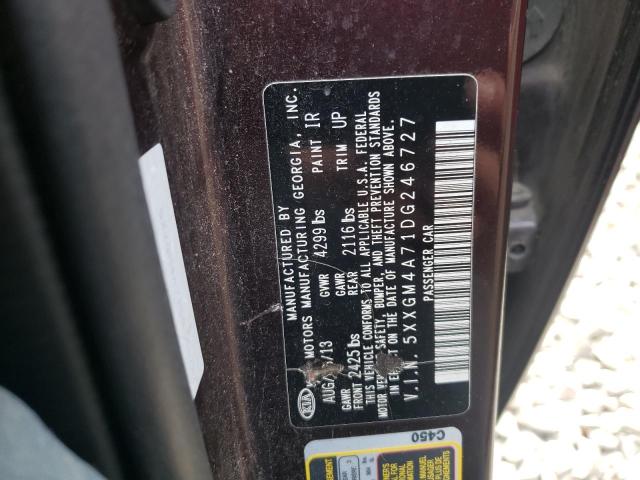 Photo 10 from auction – 2013 KIA OPTIMA LX with VIN 5XXGM4A71DG246727
