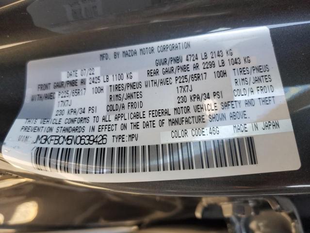 Photo 10 from auction – 2022 MAZDA CX-5 PREFE with VIN JM3KFBCM5N0639426