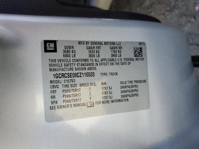 Photo 10 from auction – 2012 CHEVROLET SILVERADO with VIN 1GCRCSE08CZ116503