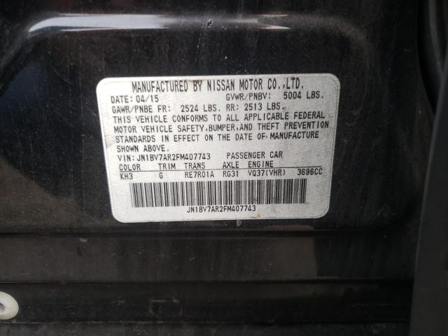 Photo 10 from auction – 2015 INFINITI Q50 BASE with VIN JN1BV7AR2FM407743