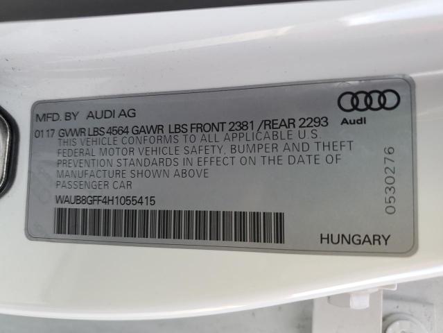 Photo 10 from auction – 2017 AUDI A3 PREMIUM with VIN WAUB8GFF4H1055415