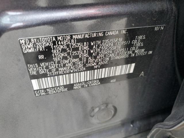 Photo 10 from auction – 2015 TOYOTA RAV4 LIMIT with VIN 2T3YFREVXFW145304