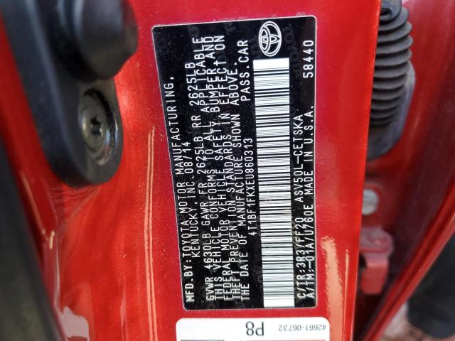 Photo 10 from auction – 2014 TOYOTA CAMRY L with VIN 4T1BF1FKXEU860313
