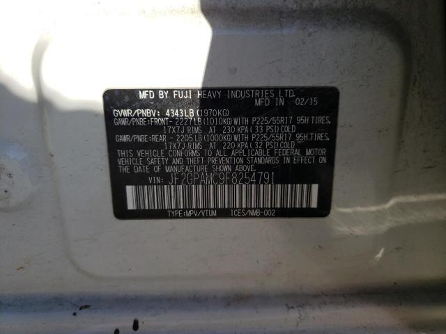 Photo 10 from auction – 2015 SUBARU XV CROSSTR with VIN JF2GPAMC9F8254791