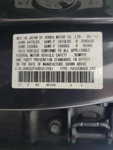 Photo 10 from auction – 2011 ACURA TSX with VIN JH4CU2F60BC012061