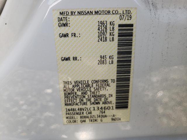 Photo 10 from auction – 2020 NISSAN ALTIMA S with VIN 1N4BL4BV2LC134601