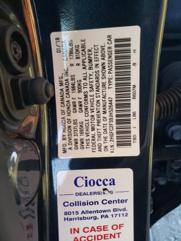 Photo 10 from auction – 2018 HONDA CIVIC LX with VIN 2HGFC2F59JH526447