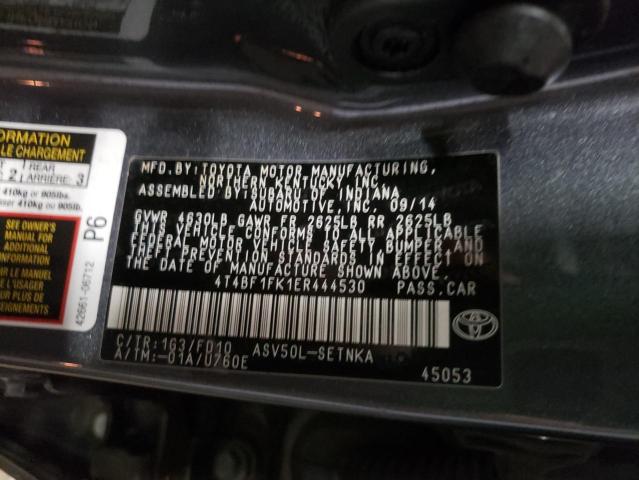 Photo 10 from auction – 2014 TOYOTA CAMRY L with VIN 4T4BF1FK1ER444530