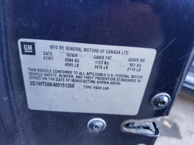 Photo 10 from auction – 2008 CHEVROLET IMPALA LT with VIN 2G1WT58K489151356