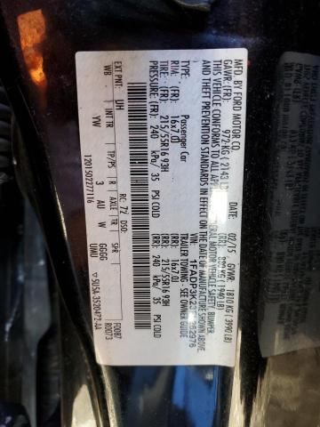 Photo 10 from auction – 2015 FORD FOCUS SE with VIN 1FADP3K23FL262976