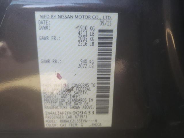 Photo 10 from auction – 2015 NISSAN ALTIMA 2.5 with VIN 1N4AL3AP2FN909433