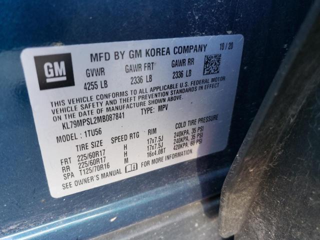 Photo 10 from auction – 2021 CHEVROLET TRAILBLAZE with VIN KL79MPSL2MB087841