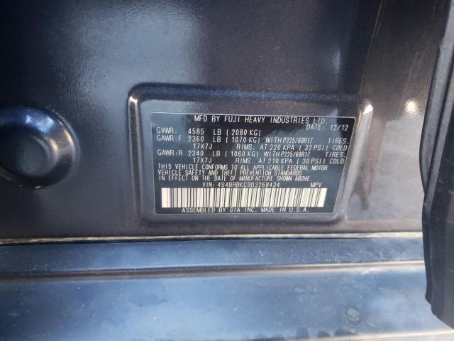 Photo 10 from auction – 2013 SUBARU OUTBACK 2. with VIN 4S4BRBKC9D3268434