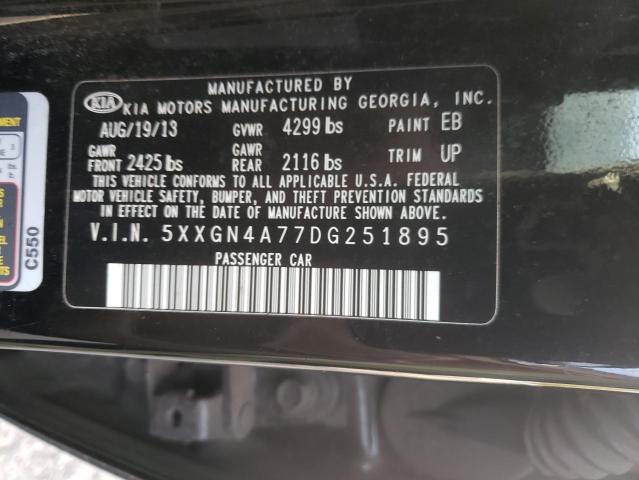 Photo 10 from auction – 2013 KIA OPTIMA EX with VIN 5XXGN4A77DG251895