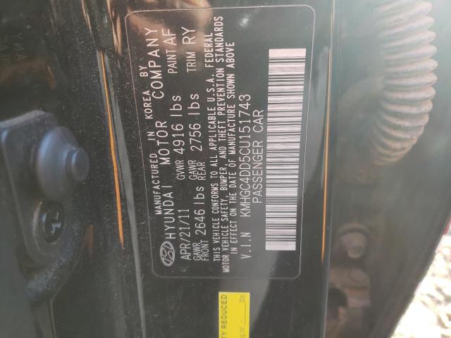 Photo 10 from auction – 2012 HYUNDAI GENESIS 3. with VIN KMHGC4DD5CU151743