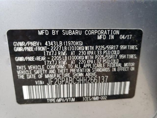 Photo 10 from auction – 2017 SUBARU CROSSTREK with VIN JF2GPABC9HH266137