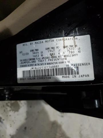 Photo 10 from auction – 2002 MAZDA PROTEGE DX with VIN JM1BJ225321568881