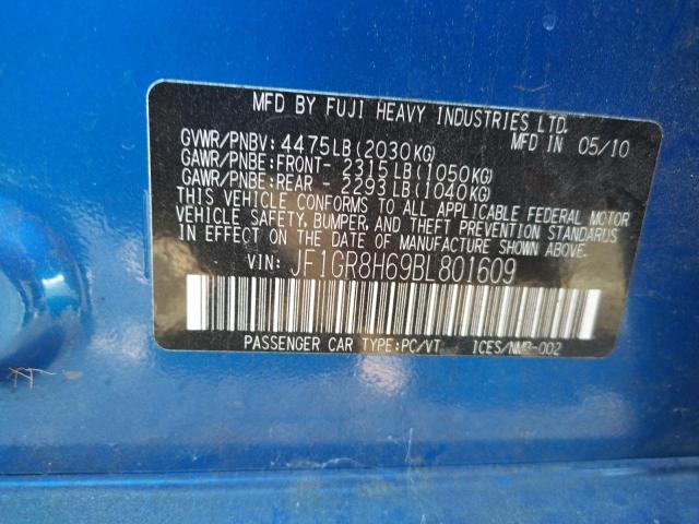 Photo 10 from auction – 2011 SUBARU IMPREZA WR with VIN JF1GR8H69BL801609