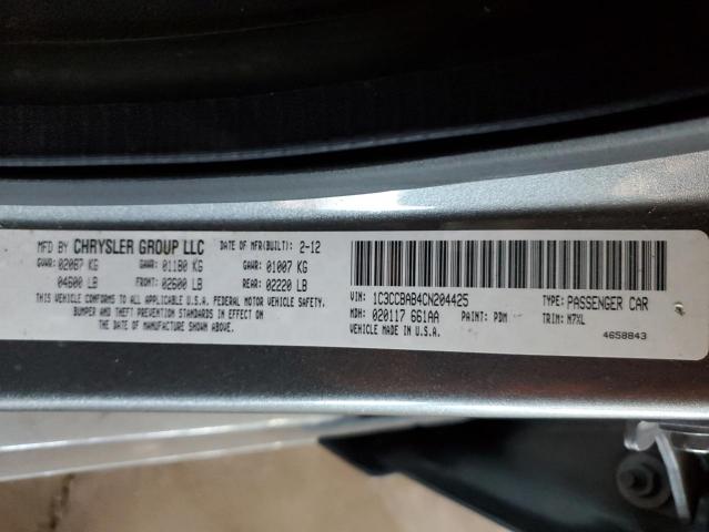 Photo 10 from auction – 2012 CHRYSLER 200 LX with VIN 1C3CCBAB4CN204425