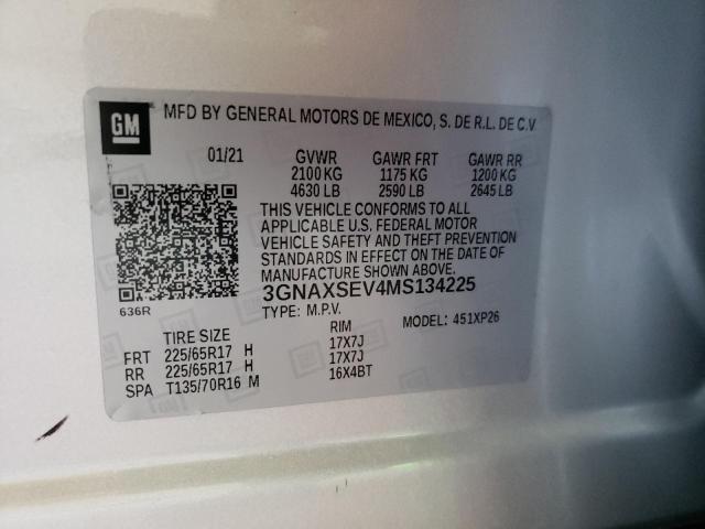 Photo 10 from auction – 2021 CHEVROLET EQUINOX LS with VIN 3GNAXSEV4MS134225