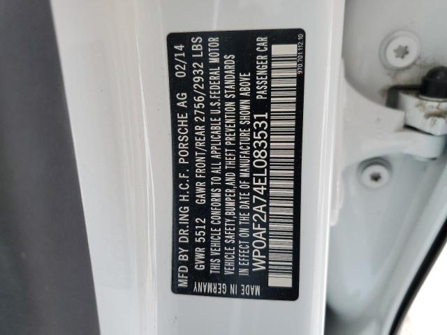 Photo 10 from auction – 2014 PORSCHE PANAMERA G with VIN WP0AF2A74EL083531