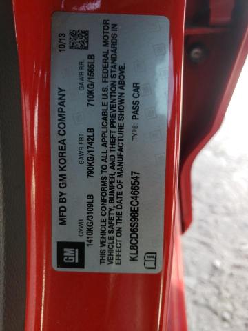 Foto 10 de la subasta – 2014 CHEVROLET SPARK 1LT con VIN KL8CD6S98EC466547