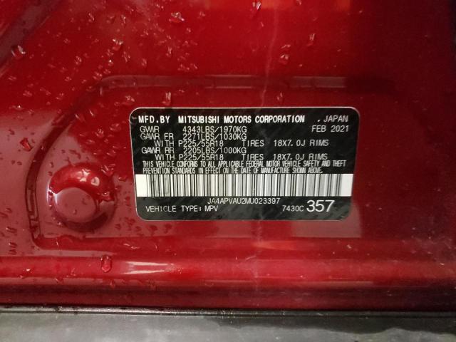 Photo 10 from auction – 2021 MITSUBISHI OUTLANDER with VIN JA4APVAU2MU023397