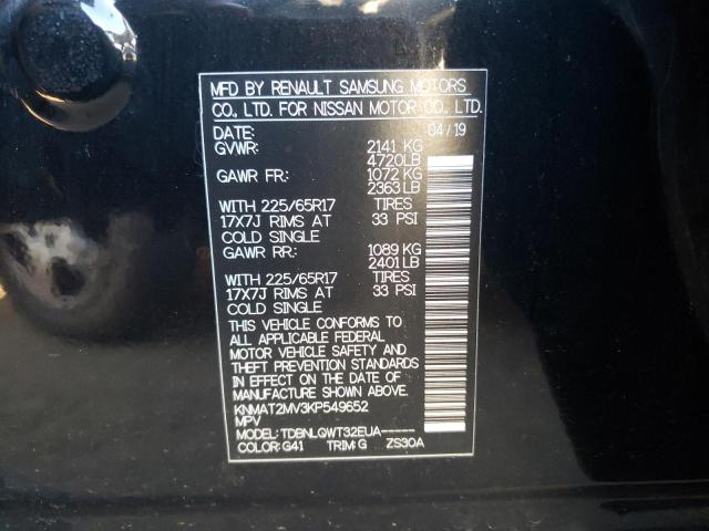 Photo 10 from auction – 2019 NISSAN ROGUE S with VIN KNMAT2MV3KP549652