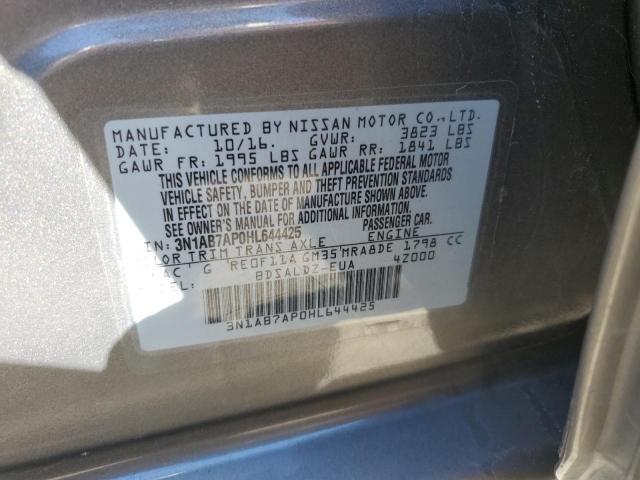 Photo 10 from auction – 2017 NISSAN SENTRA S with VIN 3N1AB7AP0HL644425