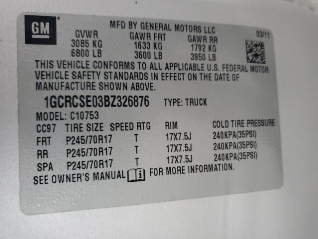 Photo 10 from auction – 2011 CHEVROLET SILVERADO with VIN 1GCRCSE03BZ326876