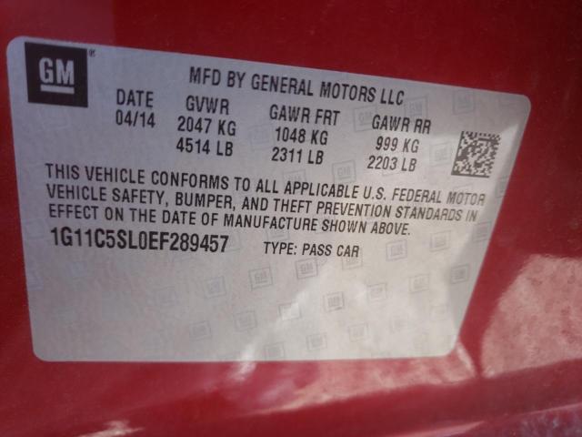 Photo 10 from auction – 2014 CHEVROLET MALIBU with VIN 1G11C5SL0EF289457