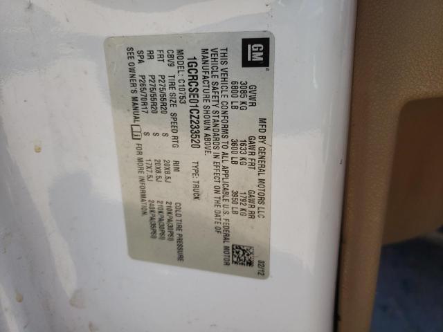 Photo 10 from auction – 2012 CHEVROLET SILVERADO with VIN 1GCRCSE01CZ233520