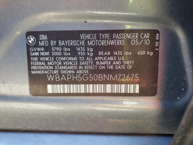 Photo 10 from auction – 2011 BMW 328 I SULE with VIN WBAPH5G50BNM72675