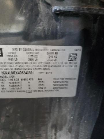 Photo 10 from auction – 2013 GMC TERRAIN SL with VIN 2GKALMEK4D6340301