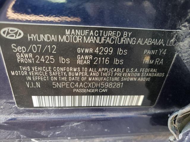 Photo 10 from auction – 2013 HYUNDAI SONATA SE with VIN 5NPEC4ACXDH598281