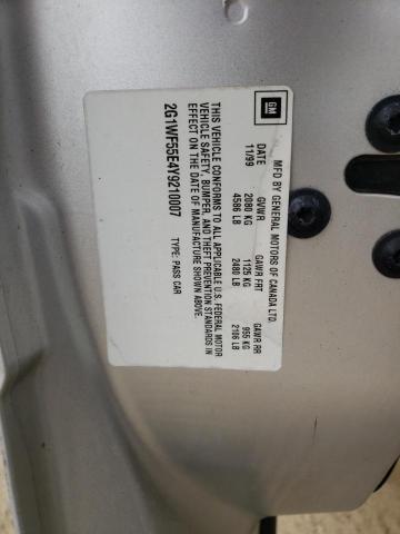 Photo 10 from auction – 2000 CHEVROLET IMPALA with VIN 2G1WF55E4Y9210007
