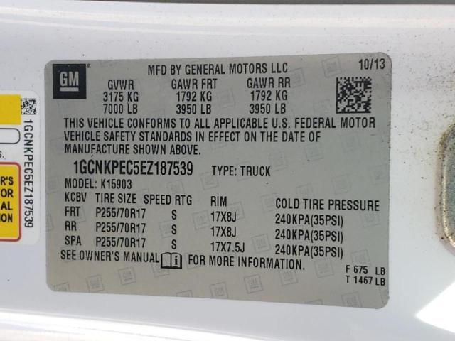 Photo 10 from auction – 2014 CHEVROLET SILVERADO with VIN 1GCNKPEC5EZ187539