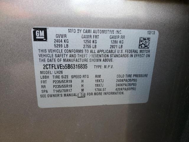 Photo 10 from auction – 2011 GMC TERRAIN SL with VIN 2CTFLVE55B6316835