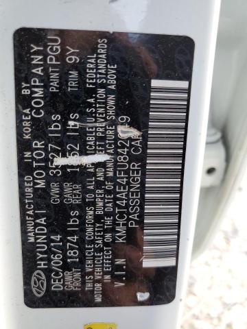 Photo 10 from auction – 2015 HYUNDAI ACCENT GLS with VIN KMHCT4AE4FU842049